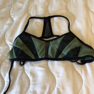 Target green and mesh bikini top